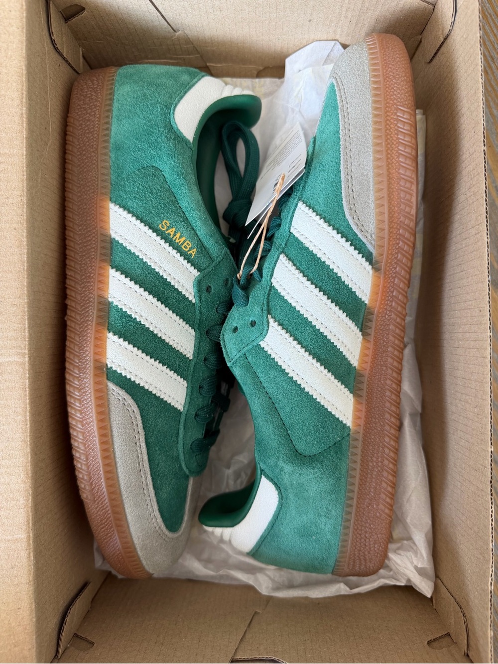 Adidas Samba OG Collegiate Green White Gum Sneakers Size 8 / Women’s 9 NWT - Picture 7 of 7